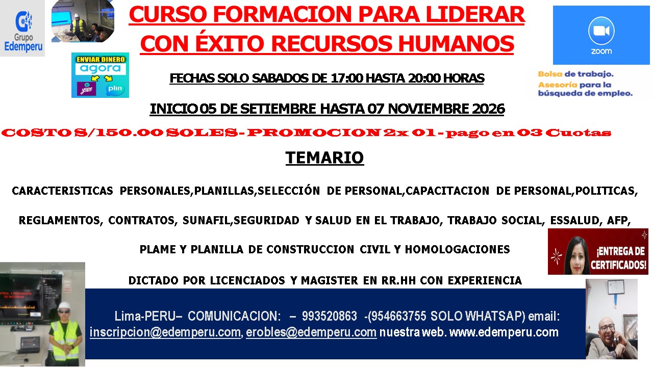 Formacion de Liderez de Recursos Humanos