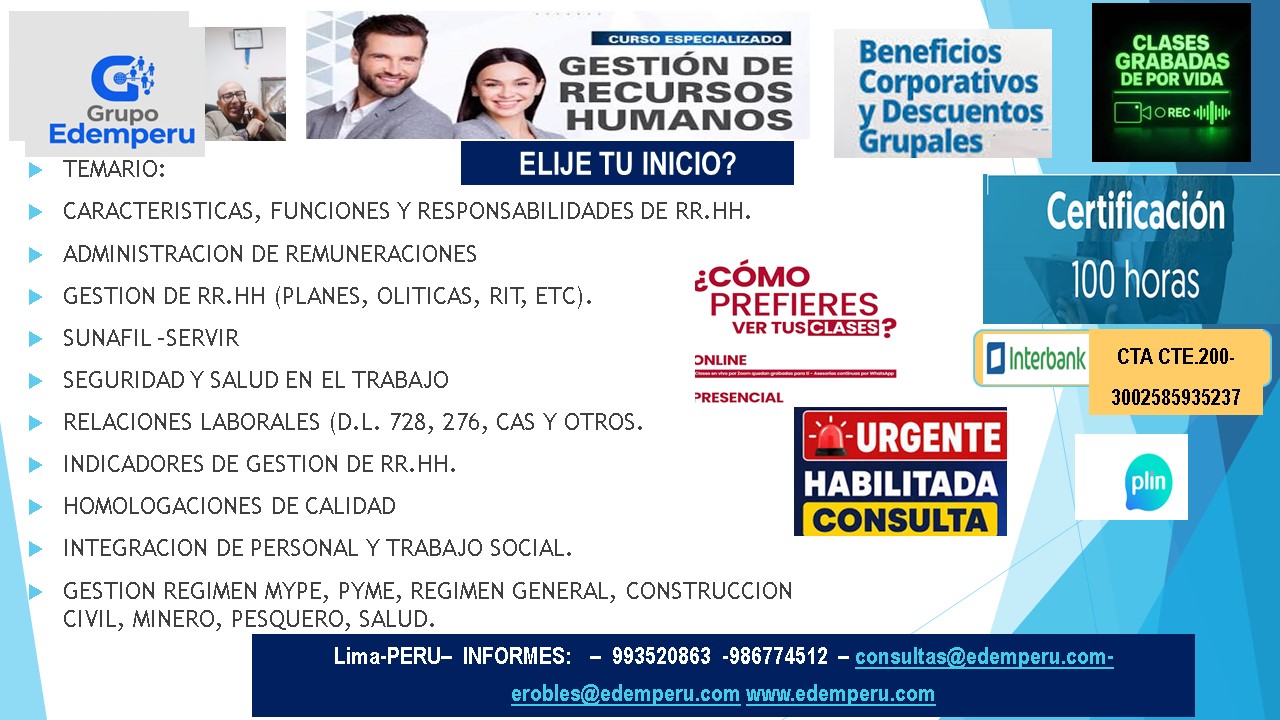 RR.HH. EN TU TIEMPO LIBRE